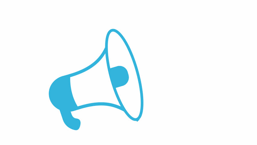 Megaphone Announcement Animation Icon Design