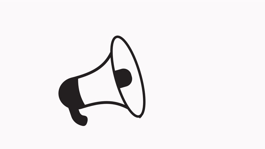Megaphone Announcement Animation Icon Design