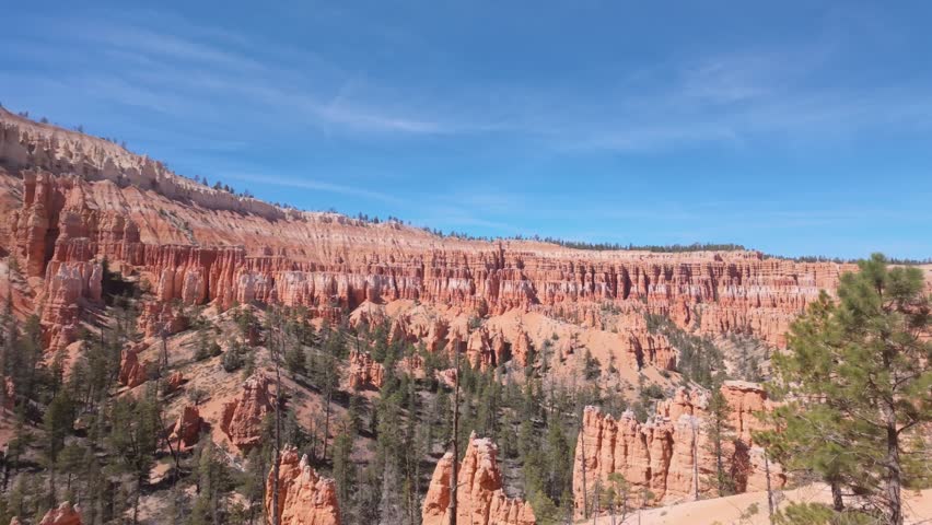 A panning shot across Bryce Canyon National Park.