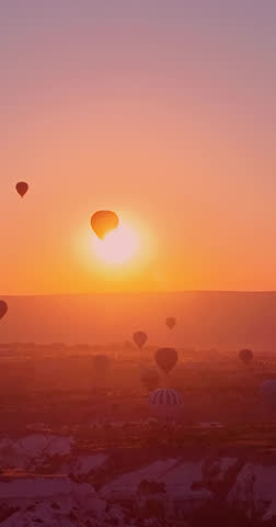 Hot Air Balloons Soaring Over Cappadocia