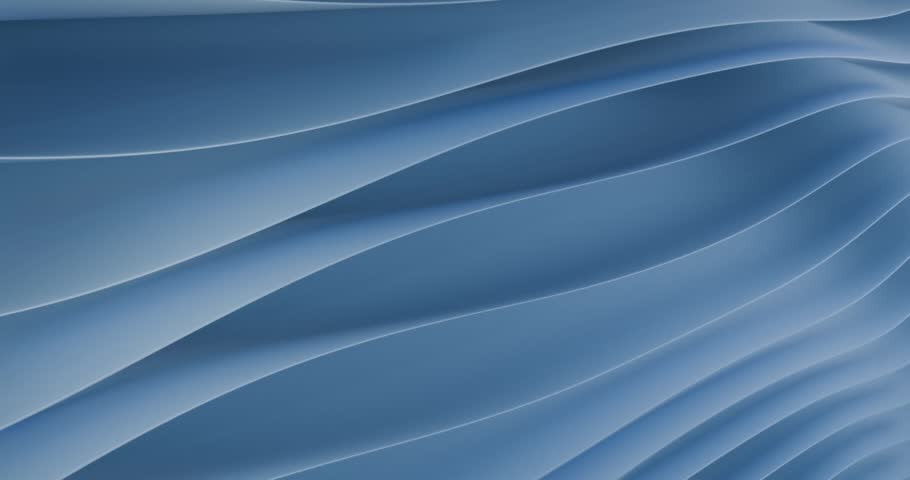 Abstract blue flowing wave gradient background looping 3d animation. 3D Illustration