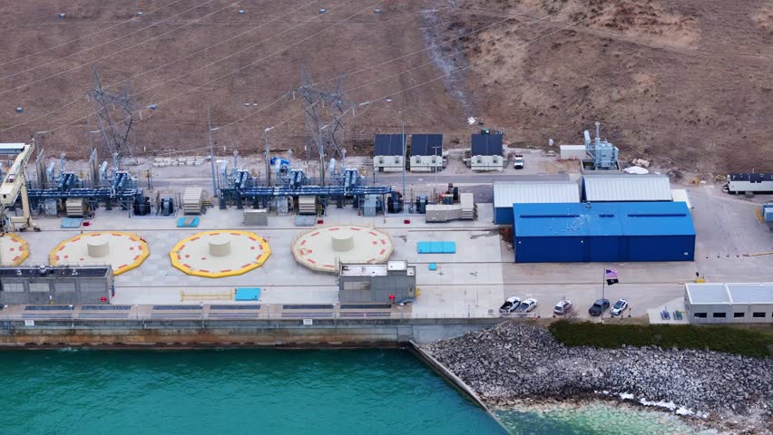 Pumped storage hydroelectric power plant facilitating renewable energy production in Ludington, Michigan