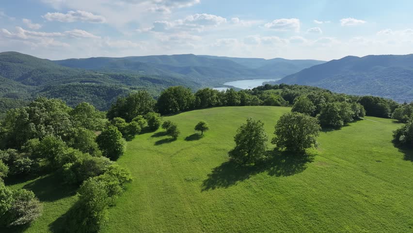Aerial view of the hilltop park