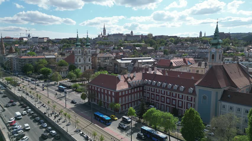 Hungary, Budapest - Castle Hill from above