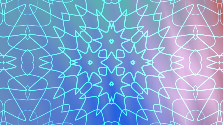 Symmetrical blue and pink abstract mandala overlay pattern background suitable for modern designs, backgrounds, digital art, textiles, and fashion prints.