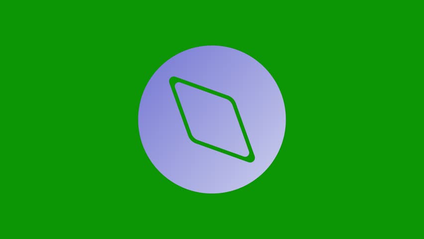 Purple circle egg logo backgrounddesign illustrationelements graphic green screen animation Animated chroma key video element for editing, compositing, overlays, motion graphics, social media videos, presentations, and creative visual projects