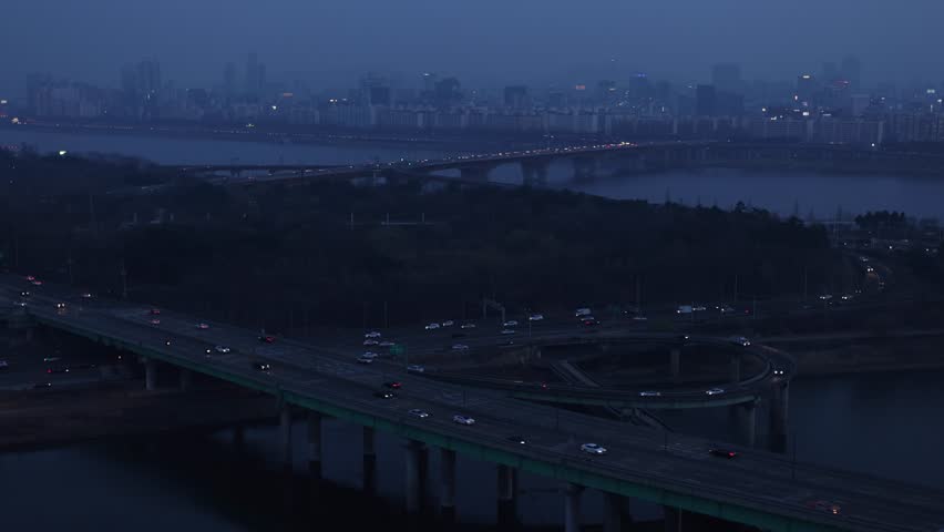 Night view of Han river, Seoul, South Korea