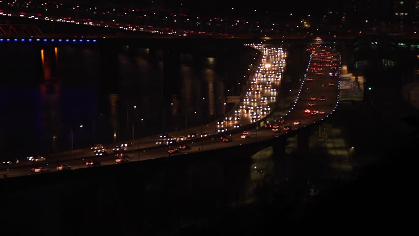 Night view of Han river, Seoul, South Korea