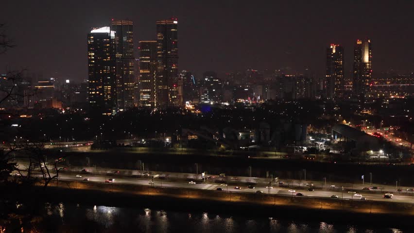 Night view of Han river, Seoul, South Korea