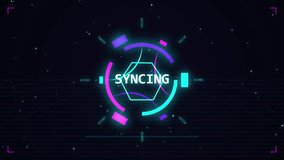 Futuristic digital syncing interface with loading bar and data particles - Powered by Shutterstock - Get 15% off with code: PIKWIZARD15