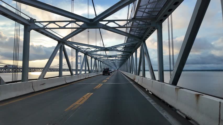 Touristic route to adventure. 4k footage. Wanderlust adventure trip. Travel road route. Sunset road way. Touristic destination route. Highway motion. Travel destination. Road in sunset