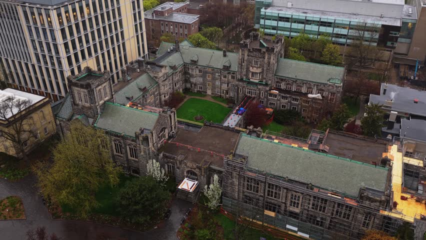 University of Toronto showing historic campus buildings with gothic architecture, Victoria College, Burwash Hall, Emmanuel College