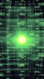 Green glowing light pulses through a vertical tunnel of floating numbers and digital code, creating a futuristic data stream effect. - Powered by Shutterstock - Get 15% off with code: PIKWIZARD15