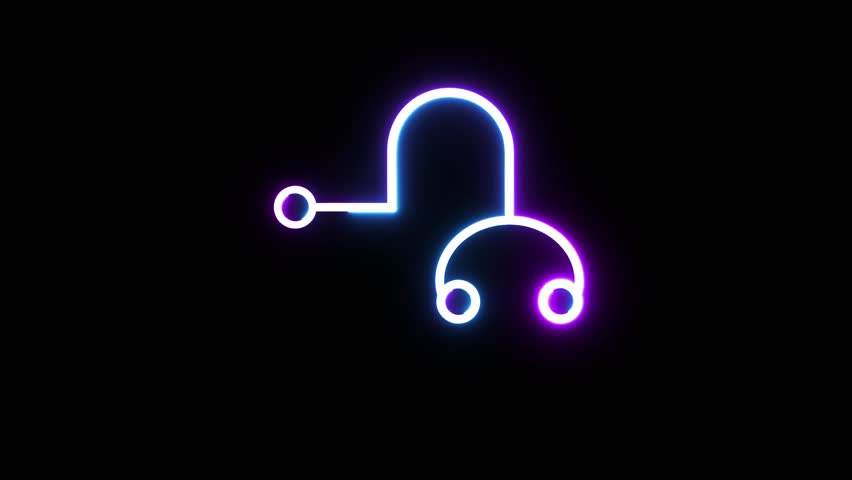 Technology medical stethoscope icon animation background.