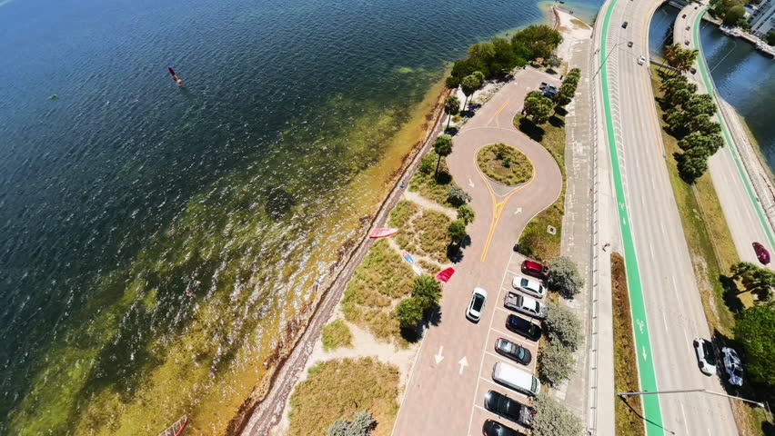 Aerial drone footage Miami KEy Biscayne Summer scene 2026