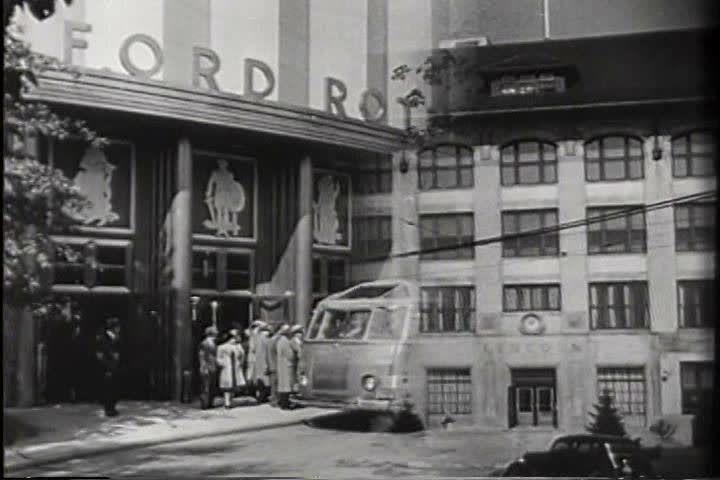1940s - Workers at the Ford plant assembly line in 1940s.