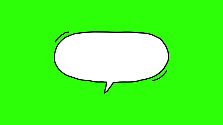 comic speech bubble animation green screen background chroma key