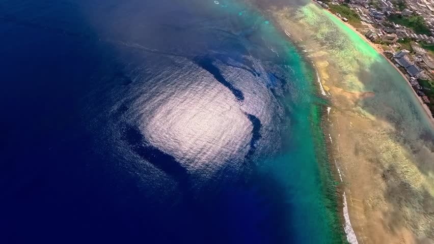 Guam coastline aerial view, Tumon Bay