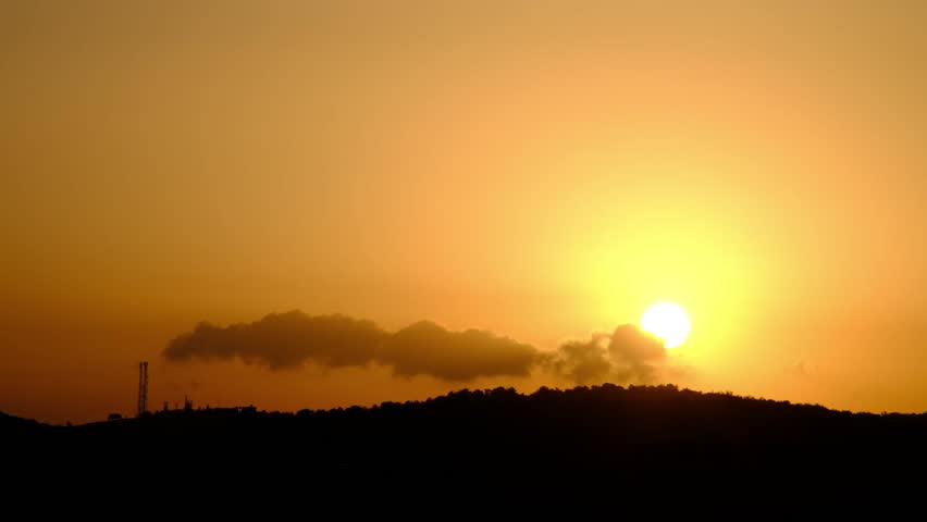 Sunset, the setting sun, and the redness of the sky
