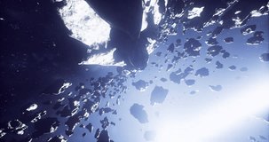 A vast asteroid field in deep space showcases numerous rocky formations and celestial bodies illuminated by distant starlight. The view highlights the dynamic nature of the cosmos. - Powered by Shutterstock - Get 15% off with code: PIKWIZARD15