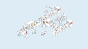 Smart Warehouse Automation with AMR and AGV Robots Technology. Isometric 4K Animation - Powered by Shutterstock - Get 15% off with code: PIKWIZARD15