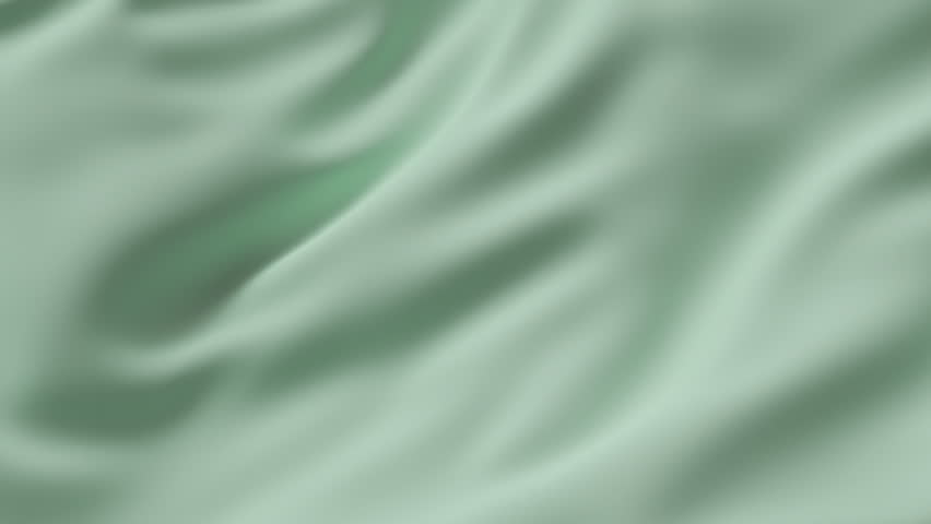Pastel mint green fabric wave cloth 3d animation silk background satin liquid wavy texture drifting flow motion smooth abstract curve minimal textile surface soothing delicate. 3D Illustration