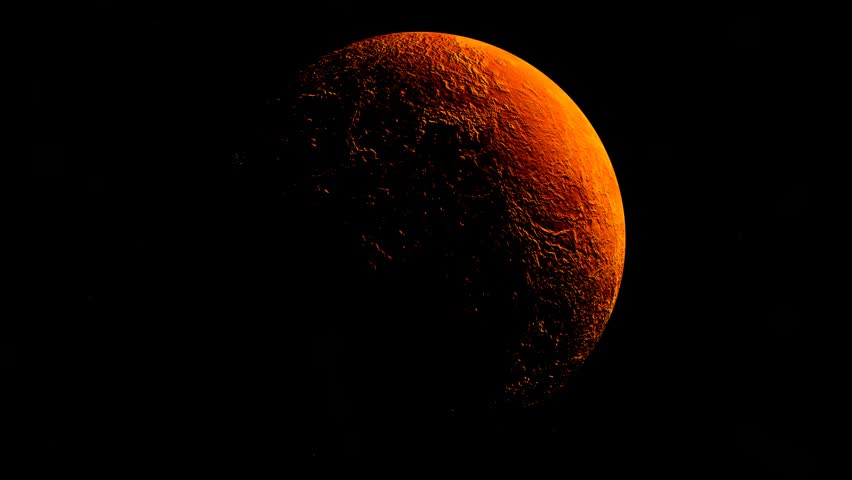 Venus planet and space 4k. 3d animation