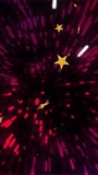 Vertical video: Filter activating, gold stars drifting and streak tunnel pulsing to imply depth. Magenta, neon, radial, motion, loop, overlay, vertical video - Powered by Shutterstock - Get 15% off with code: PIKWIZARD15