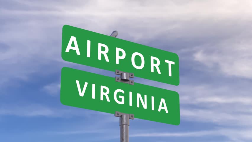 Virginia road sign on a blue sky 