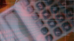 Closeup camera pulling back, calculator rotating, sliding to center, revealing desk and AI overlays. Binary, grid, data, tech, office, notebook, coffee - Powered by Shutterstock - Get 15% off with code: PIKWIZARD15