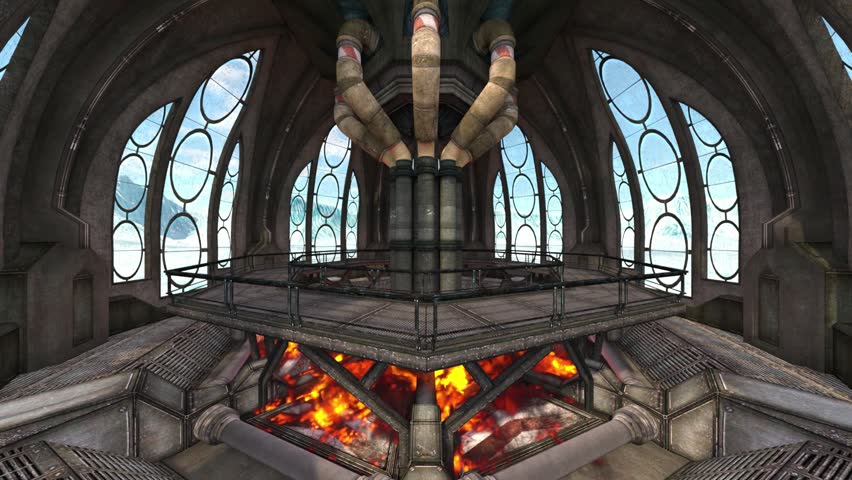 3D rendering of the missile launch site