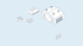 AGV and AMR Autonomous Robots Transport System in Smart Factory Warehouse. Industrial Automation 4K Animation - Powered by Shutterstock - Get 15% off with code: PIKWIZARD15