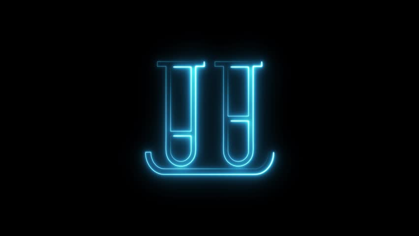 Test tube medical icon animation background.