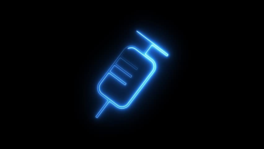  medical syringe icon animation background.