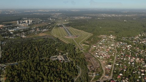 Aerial View of Federal Memorial Cemetery in Mytishchi