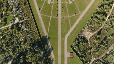 Aerial View of Federal Memorial Cemetery in Mytishchi