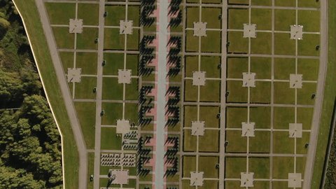 Aerial View of Federal Memorial Cemetery in Mytishchi