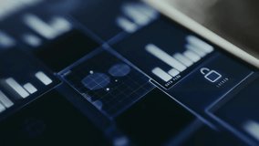 Futuristic digital interface visualizing data analytics and cybersecurity concepts - Powered by Shutterstock - Get 15% off with code: PIKWIZARD15