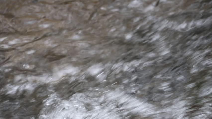 A stream with fast flowing water