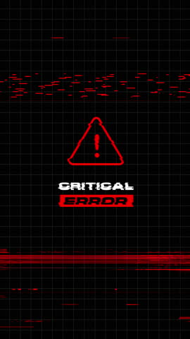 Animated Critical Error Screen with Glitch Effect

