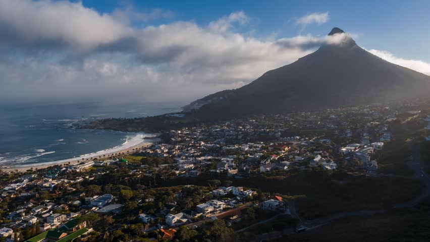 Aerial timelapse shows Lion
