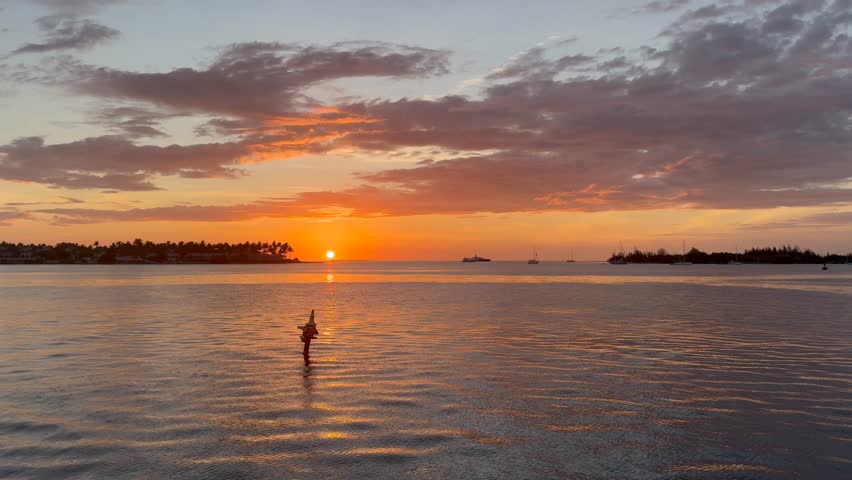 Beautiful Key West vista at sunset, Southern Florida