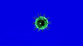 Medical 3D animation of a virus showcasing microscopic pathogen cellular replication, spherical viral membrane structures, and infectious disease biology. - Powered by Shutterstock - Get 15% off with code: PIKWIZARD15