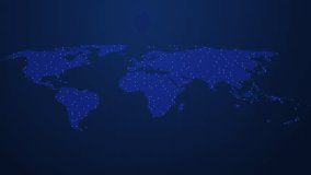 Animation of a world map filling with people icons, illustrating population growth and a global network. This data visualization concept represents society and demographics. - Powered by Shutterstock - Get 15% off with code: PIKWIZARD15