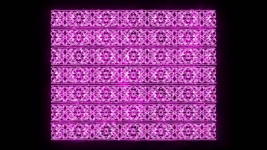 Colorful flower frame art and drawing floral design animation