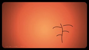 Minimalist hand drawn tree animation on a vintage orange background - Powered by Shutterstock - Get 15% off with code: PIKWIZARD15