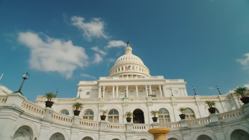 US Capitol dome, government building, Washington DC exterior.