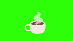 doodle hand draw coffee animation green screen background chroma key - Powered by Shutterstock - Get 15% off with code: PIKWIZARD15