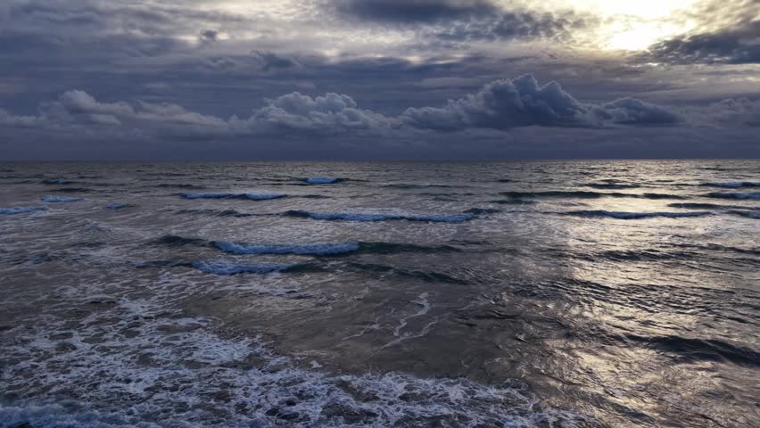 Dramatic atmospheric skies over the sea