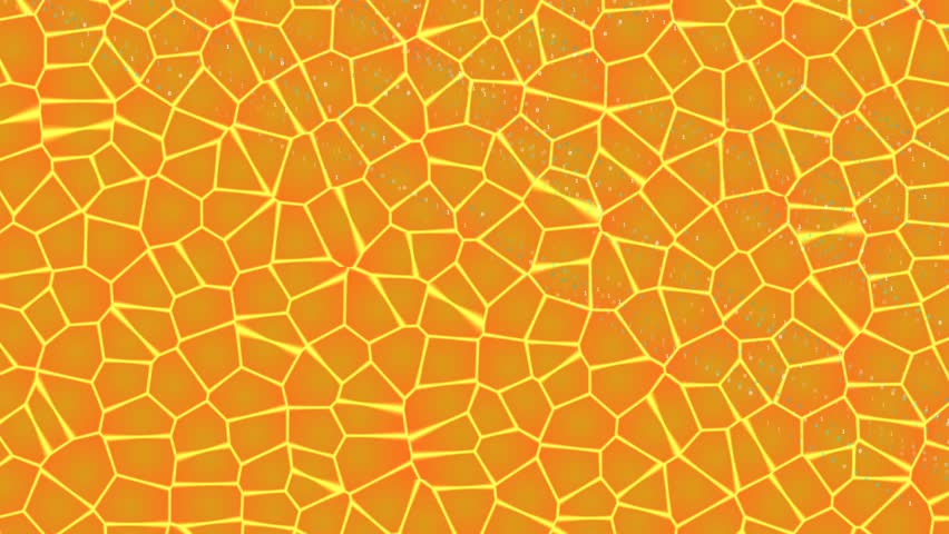 A vibrant abstract background featuring an orange mosaic pattern with a subtle light glow effect, creating a dynamic visual texture.
